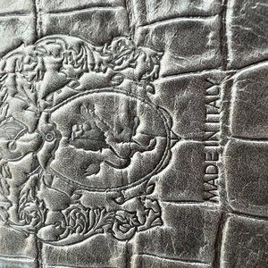 Bruno Magli Women's Gray Chain Croc-embossed Leather Shoulder Bag